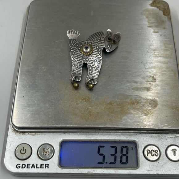 Millodot Jane Carpenter Sterling Silver 925 Brass Zebra Horse Pin Brooch - Picture 5 of 5